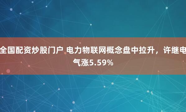 全國(guó)配資炒股門(mén)戶 電力物聯(lián)網(wǎng)概念盤(pán)中拉升，許繼電氣漲5.59%