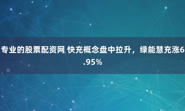 專業(yè)的股票配資網(wǎng) 快充概念盤中拉升，綠能慧充漲6.95%